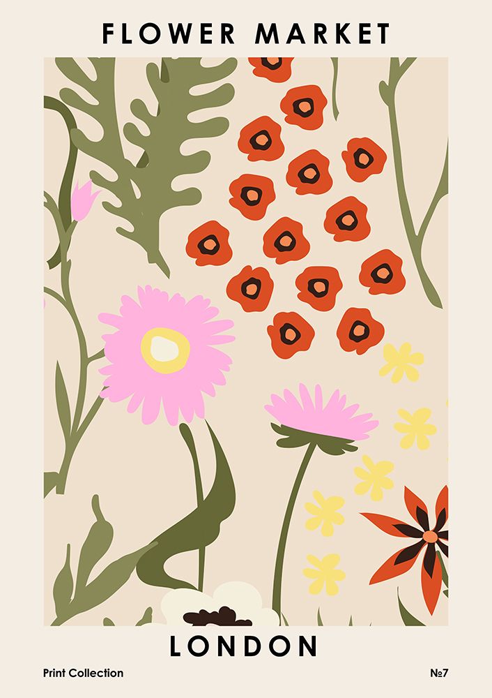 Flower Market London art print by NKTN for $57.95 CAD