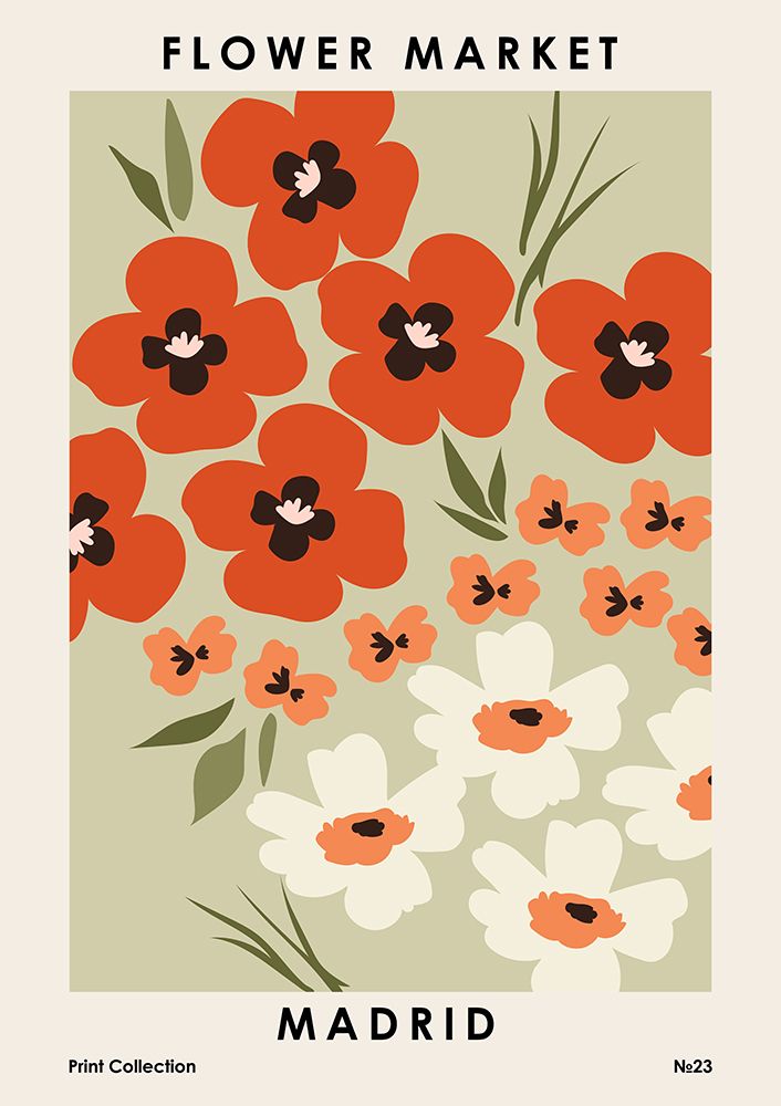 Flower Market Madrid art print by NKTN for $57.95 CAD
