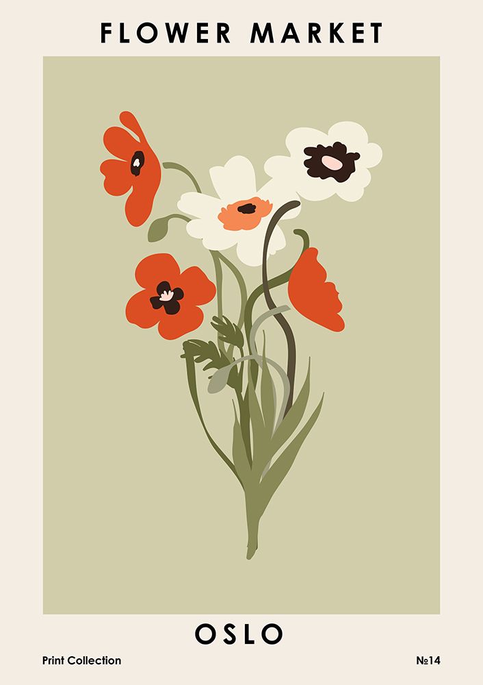 Flower Market Oslo art print by NKTN for $57.95 CAD