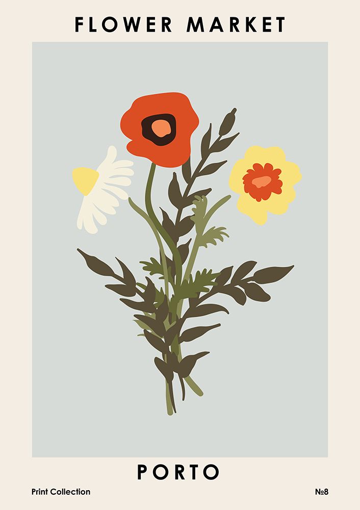 Flower Market Porto art print by NKTN for $57.95 CAD