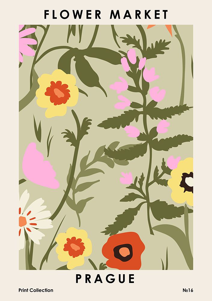 Flower Market Prague art print by NKTN for $57.95 CAD