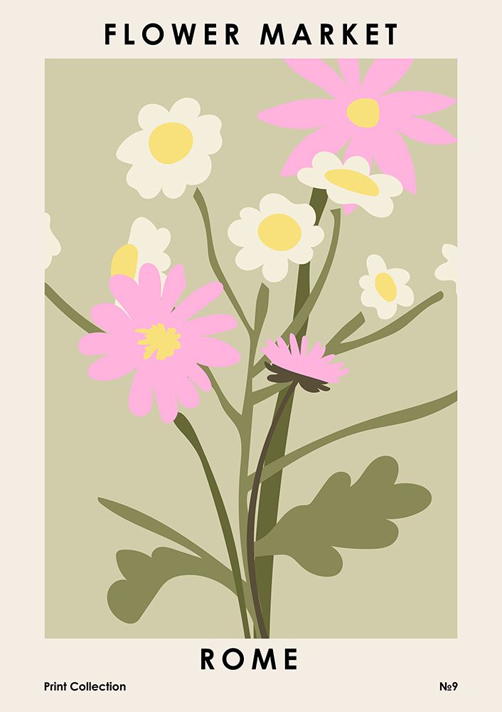 Flower Market Rome art print by NKTN for $57.95 CAD
