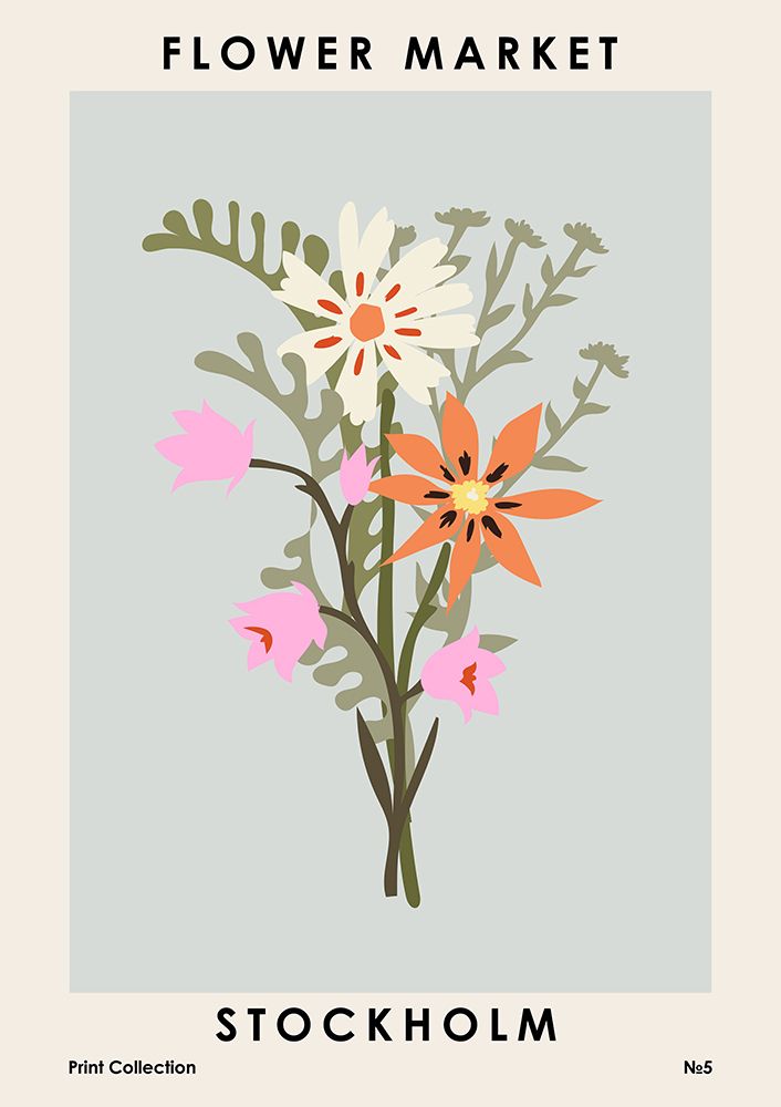 Flower Market Stockholm art print by NKTN for $57.95 CAD