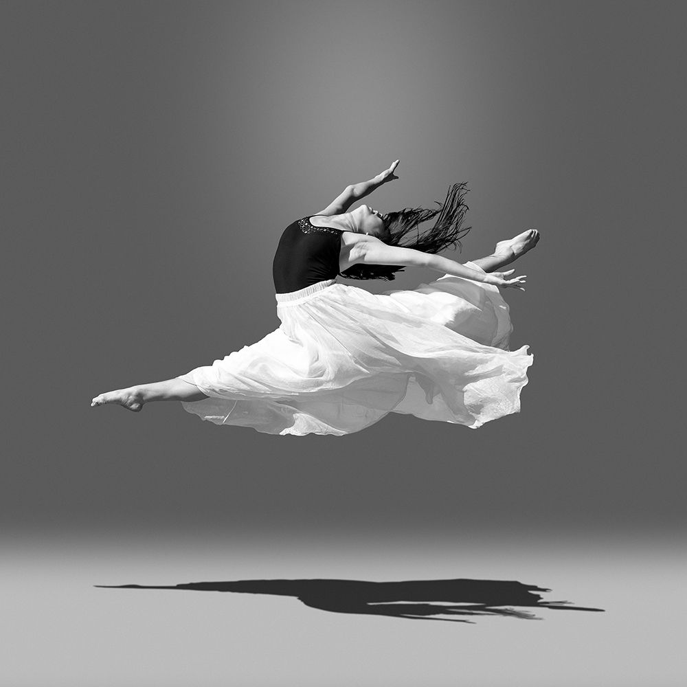 Jumping in air art print by Bill Wang for $57.95 CAD