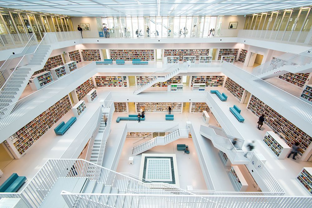 library Stuttgart art print by Bjoern Alicke for $57.95 CAD