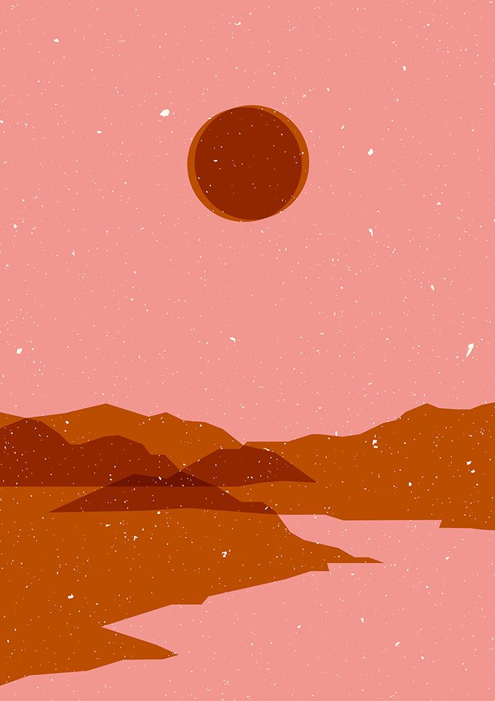 Moon  landscape art print by NKTN for $57.95 CAD
