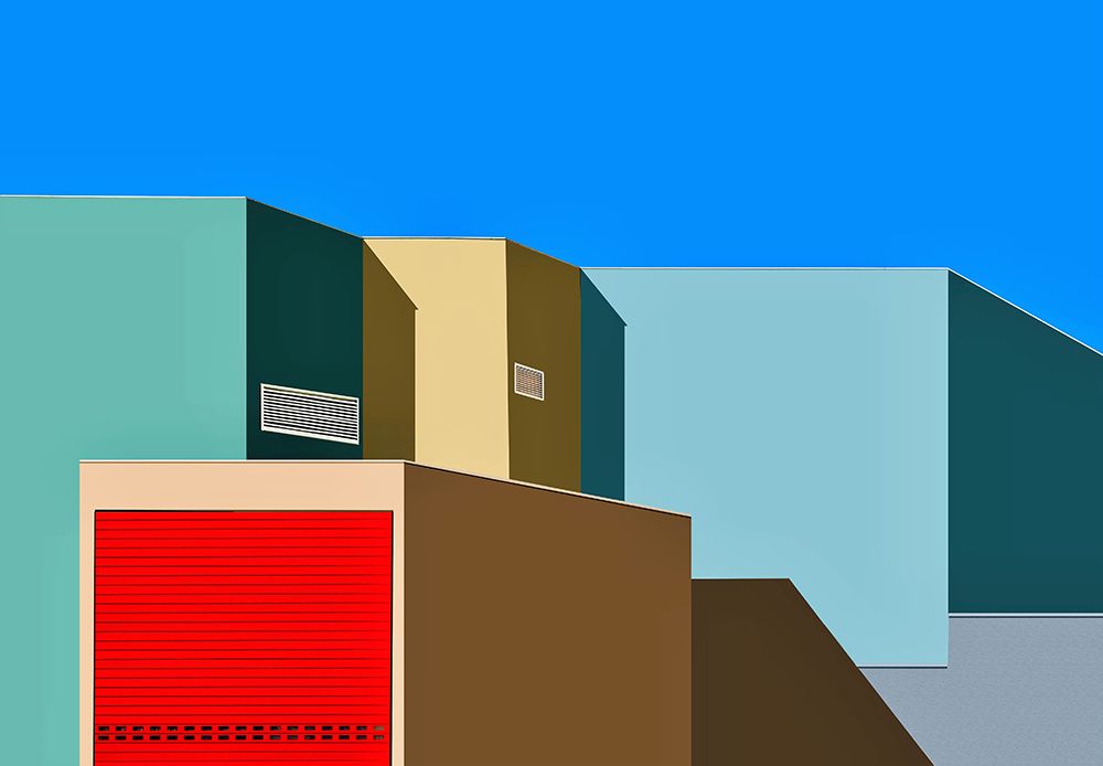 Urban textures - Jokneam industrial park art print by Arnon Orbach for $57.95 CAD