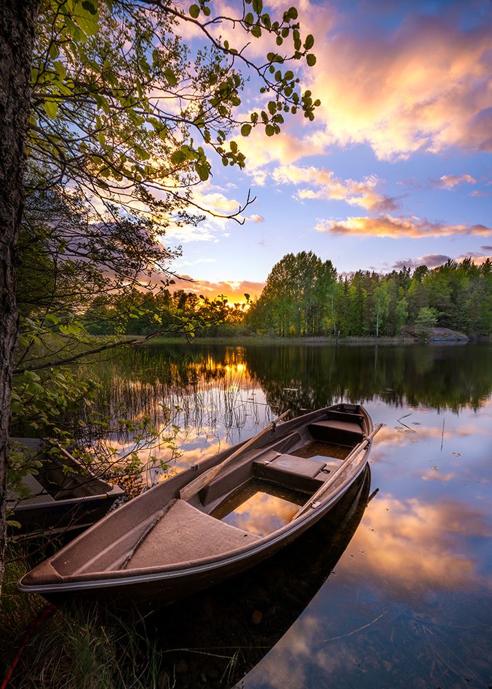 Reflection in the boat art print by Christian Lindsten for $57.95 CAD