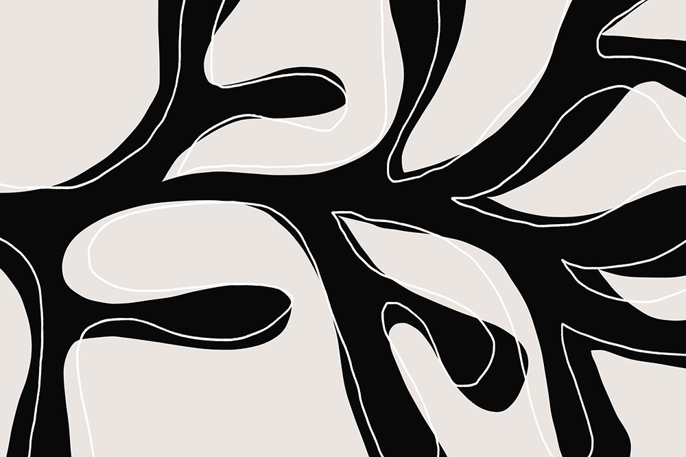 Abstract Twig Black And White art print by Uplusmestudio for $57.95 CAD