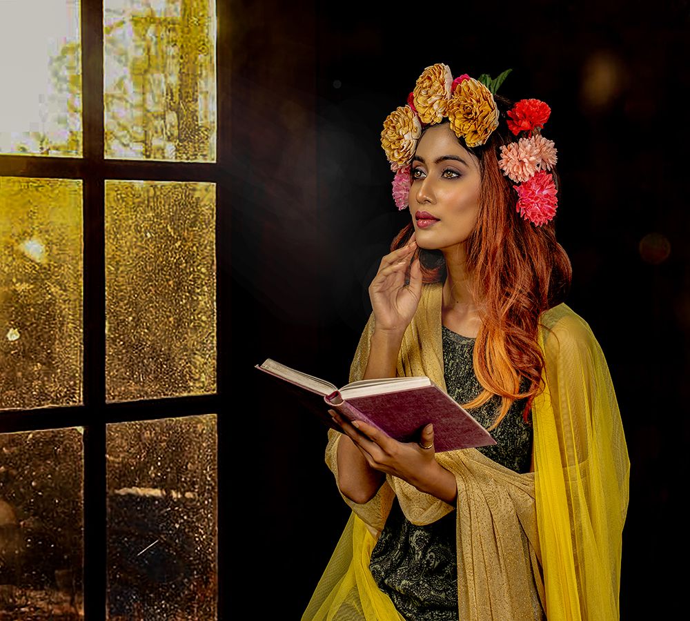 Lady By The Window art print by Debasish Chattopadhyay for $57.95 CAD