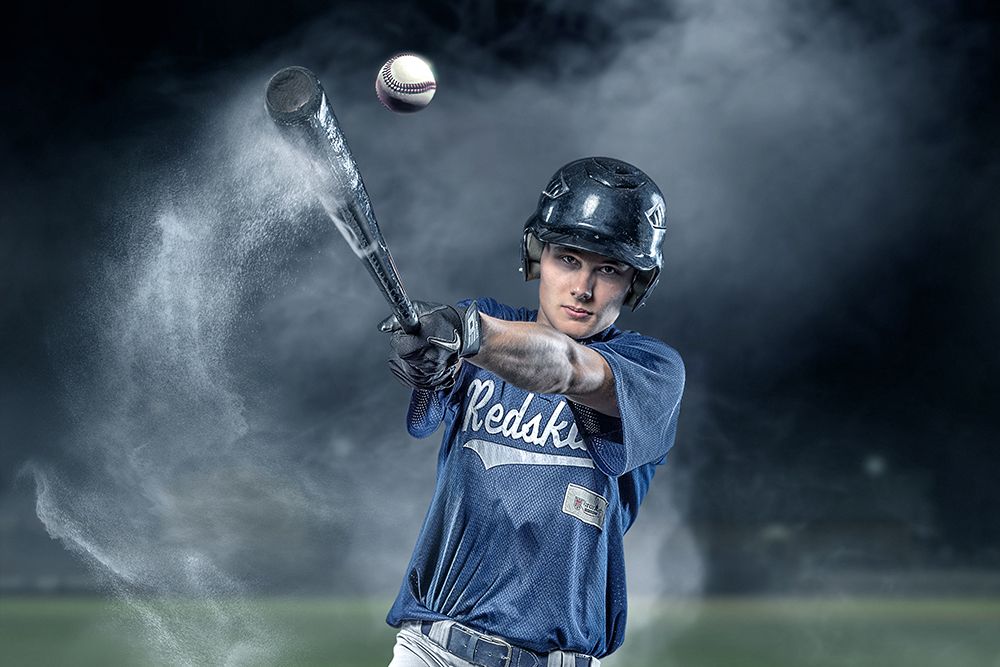 Baseballhit art print by Marcel Egger for $57.95 CAD