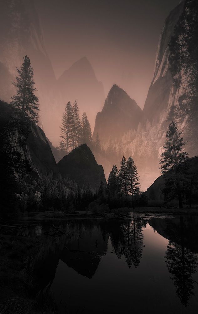 Foggy Mountain art print by Larry Deng for $57.95 CAD