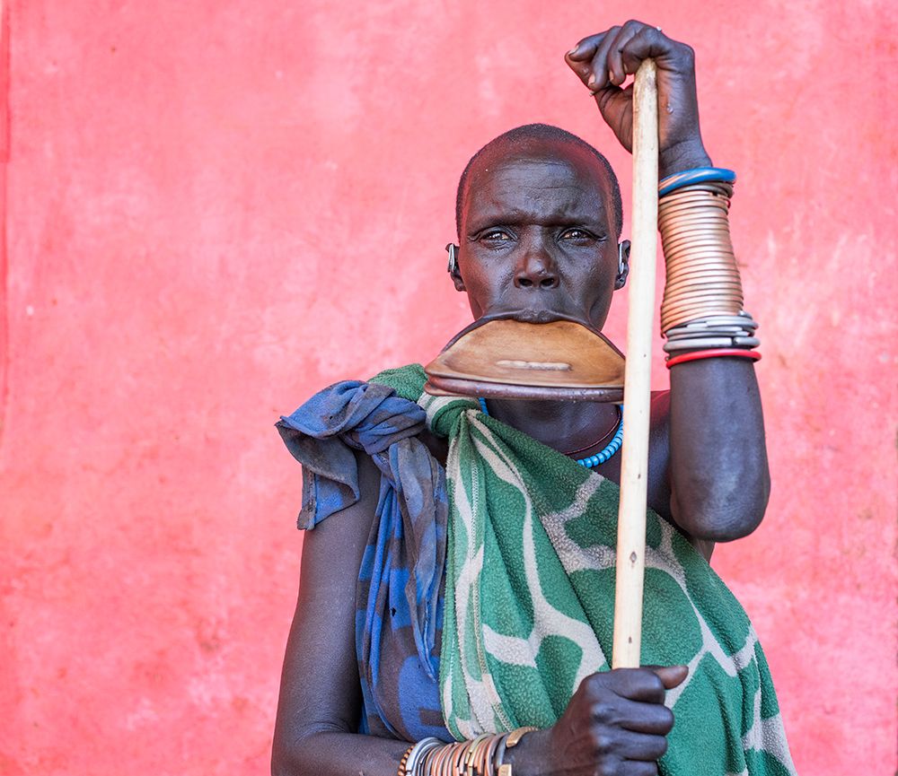 The Largest Plate In The Mursi Tribe-Ethiopia art print by Iris Wiener for $57.95 CAD