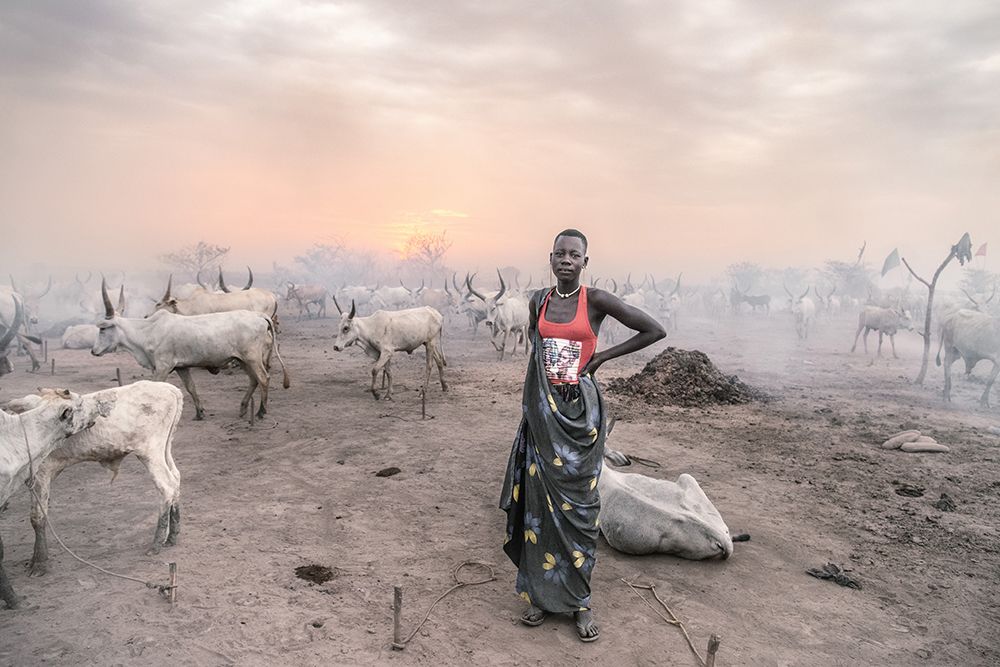 A Young Mundari Woman art print by Trevor Cole for $57.95 CAD