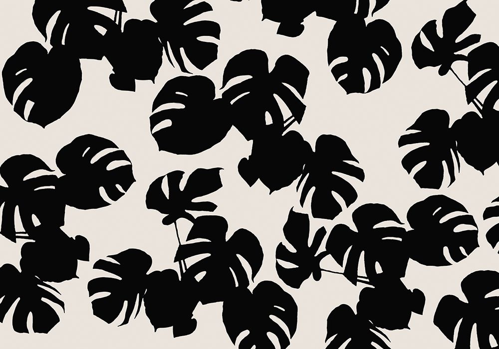 Monstera Leaves Black art print by 1x Studio II for $57.95 CAD