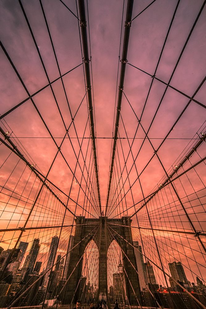 Brooklyn Bridge Sunset art print by Christopher R. Veizaga for $57.95 CAD