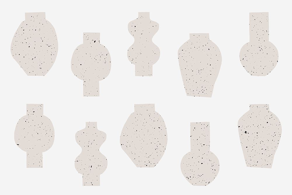 Abstract Vases Beige art print by Uplusmestudio for $57.95 CAD