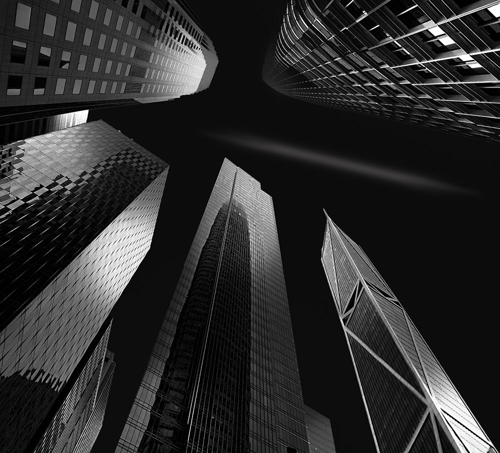Skyscrapers art print by Jiahong Zeng for $57.95 CAD