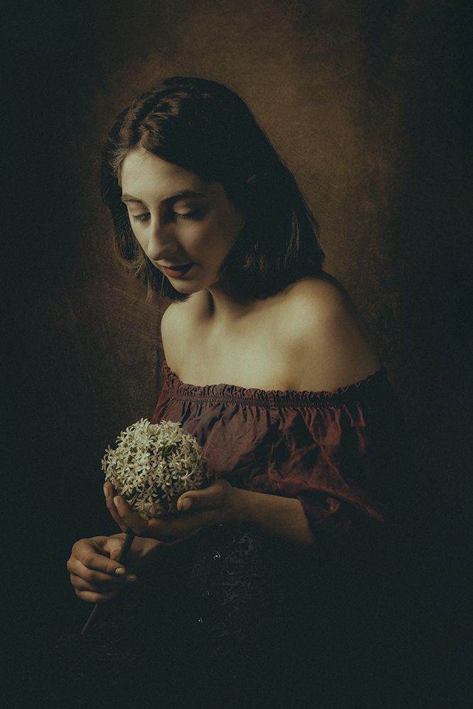 Girl With A Flower art print by Klaus Grimm for $57.95 CAD