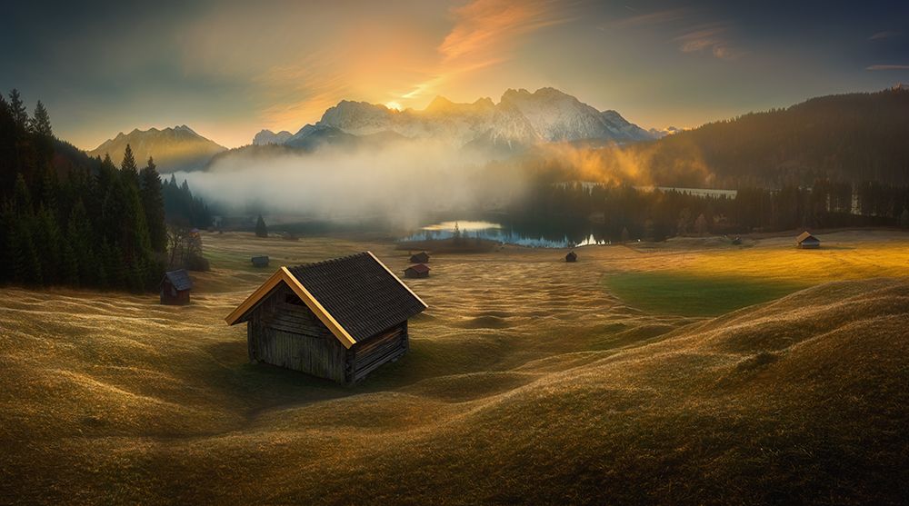 Bavarian morning... art print by Krzysztof Browko for $57.95 CAD