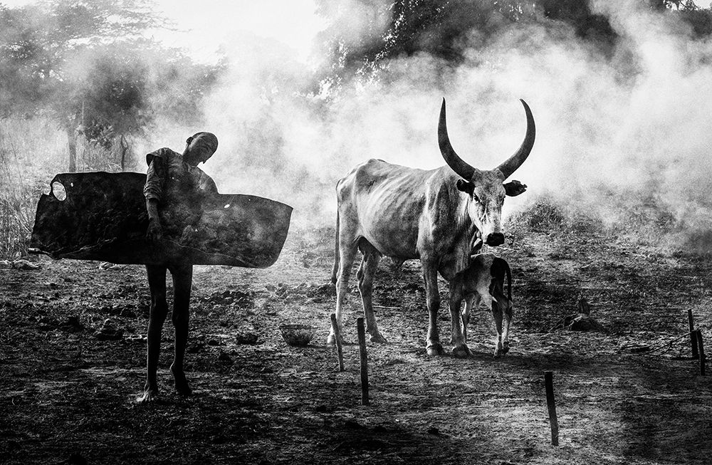 Mundari Chlid Carrying Dung - South Sudan art print by Joxe Inazio Kuesta for $57.95 CAD