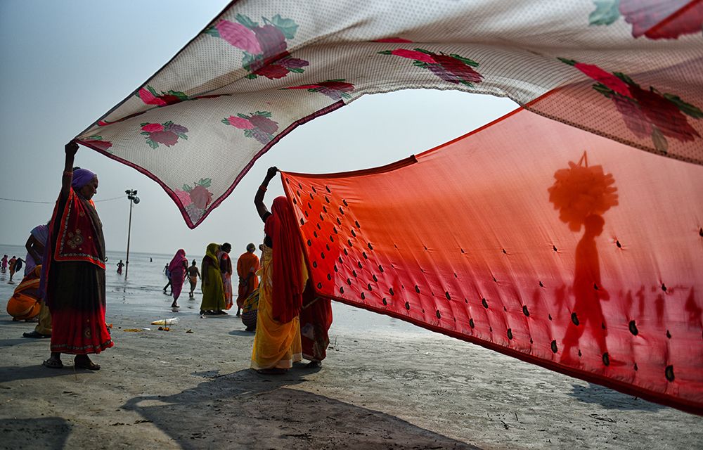Street Drama At Gangasagar art print by Avishek Das for $57.95 CAD