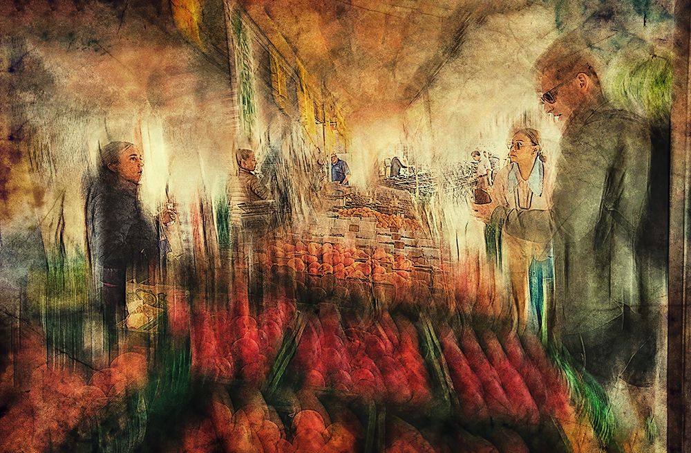 Fruits For Sale art print by Jan Van Der for $57.95 CAD