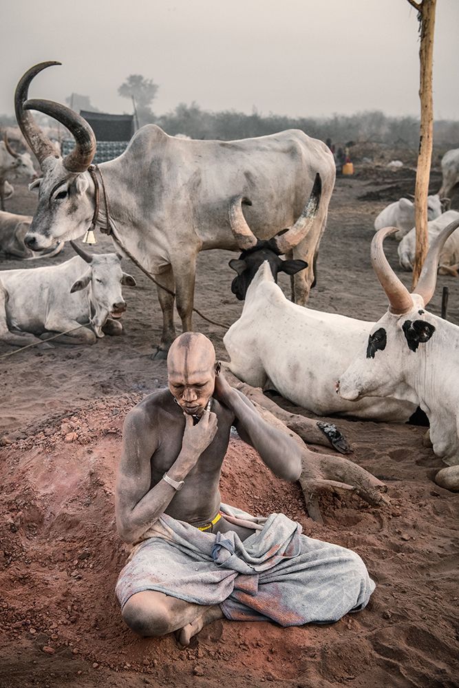 A Mundari Man In Situ art print by Trevor Cole for $57.95 CAD