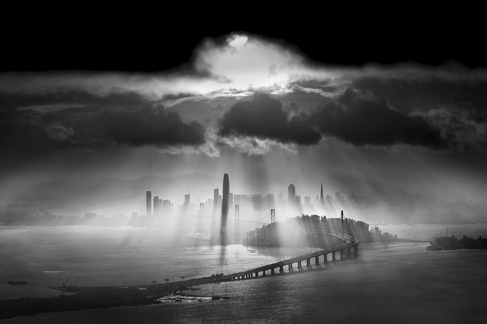 Sunbeams Over The Bridge art print by Lily Huang for $57.95 CAD