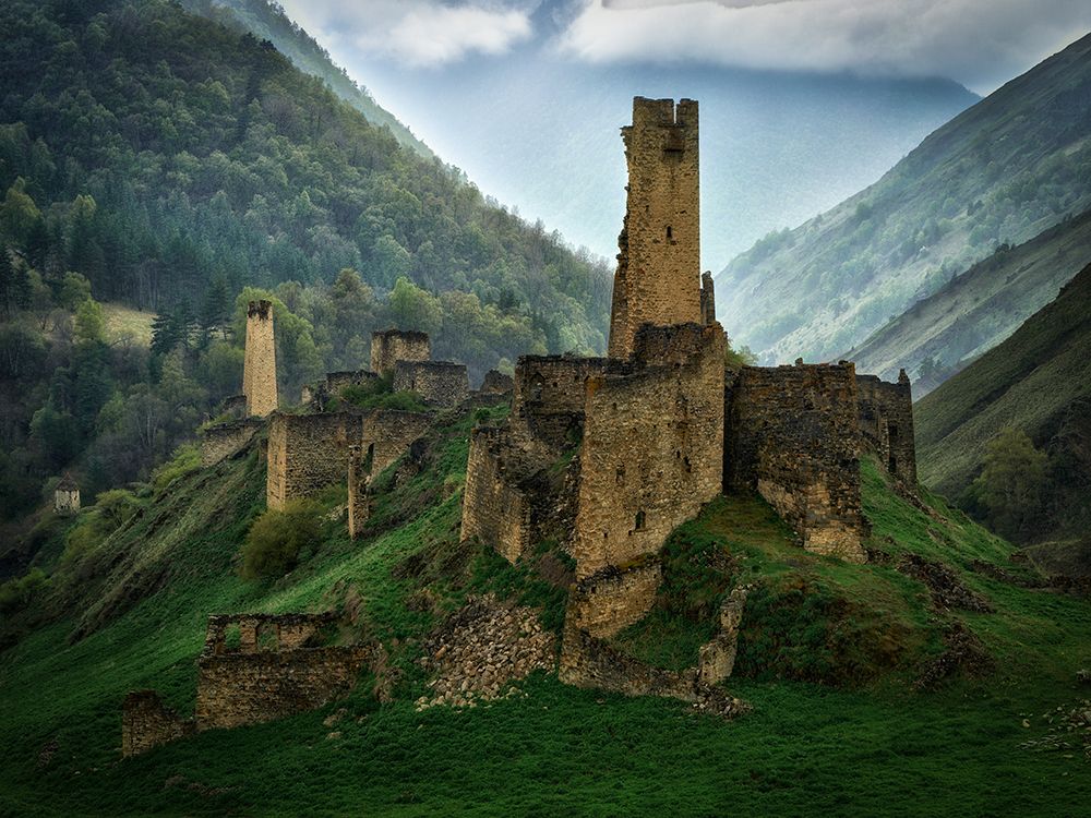 Tsori Towers Of Ingushetia 2 art print by Ivan A. Godovikov for $57.95 CAD
