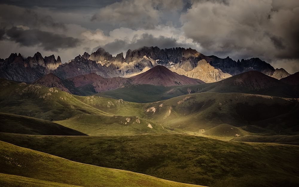 Bayan Har Mountains Sunset art print by James Zhen Yu for $57.95 CAD
