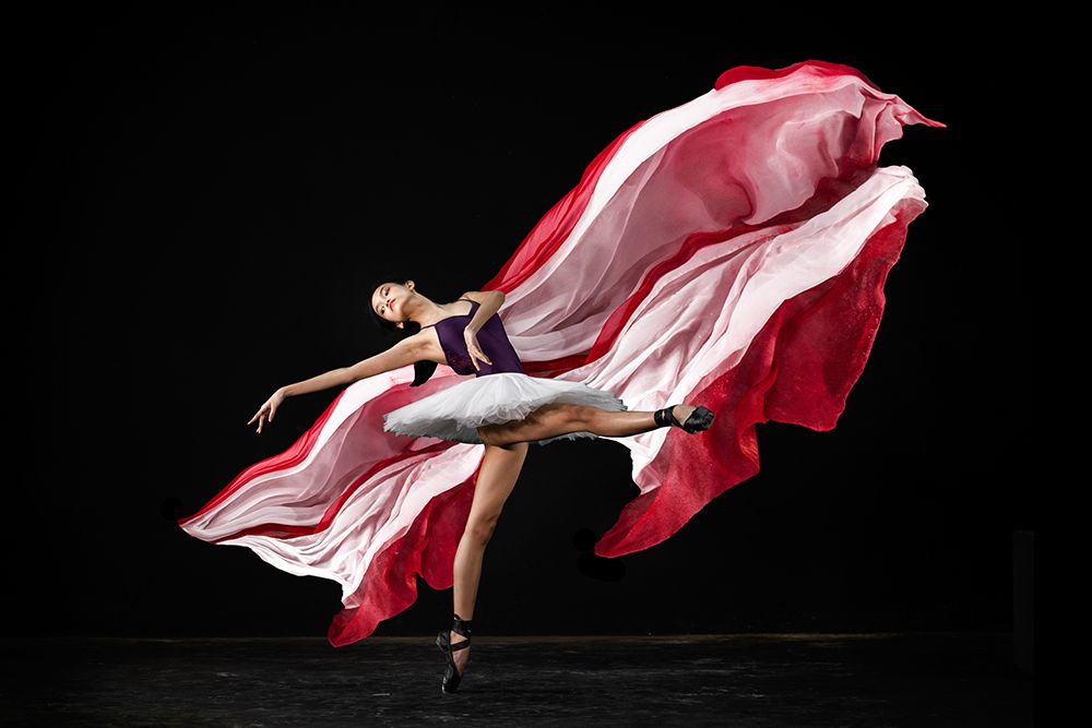 Red And White Balerina art print by Ajar Setiadi for $57.95 CAD