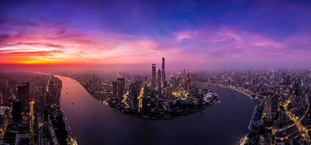 The Morning Glow in Lujiazui Shanghai art print by Raymond Ren Rong for $57.95 CAD