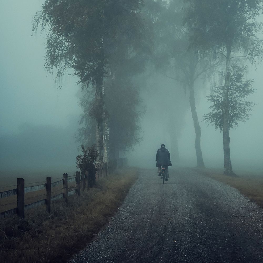 The Man And His Bike art print by Renate Wasinger for $57.95 CAD