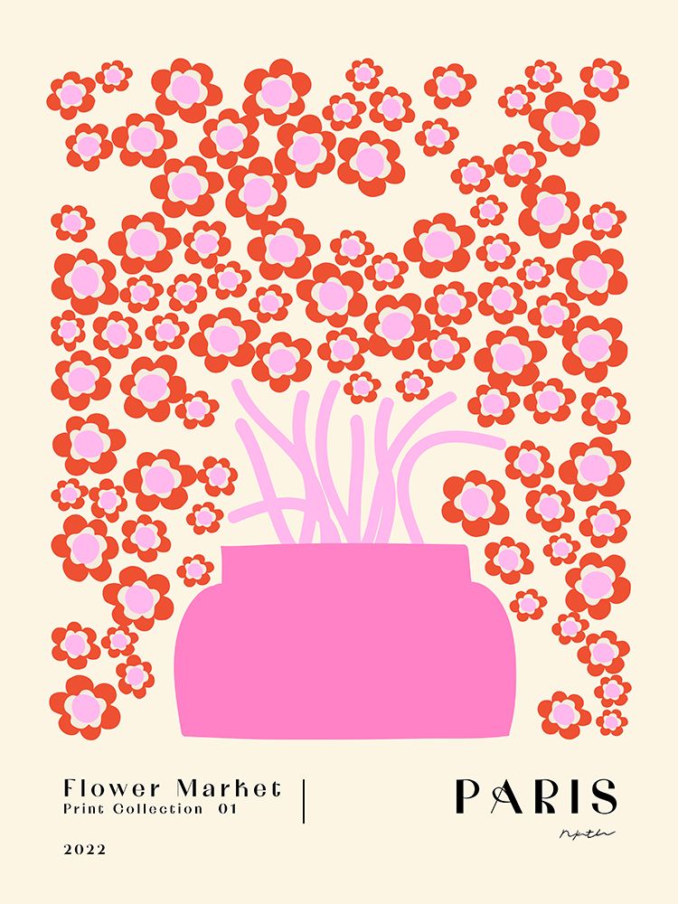 Flower Market. Paris art print by NKTN for $57.95 CAD