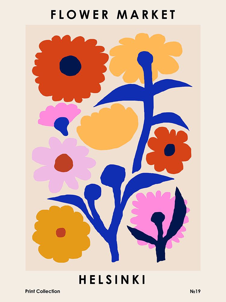 Flower Market. Helsinki art print by NKTN for $57.95 CAD