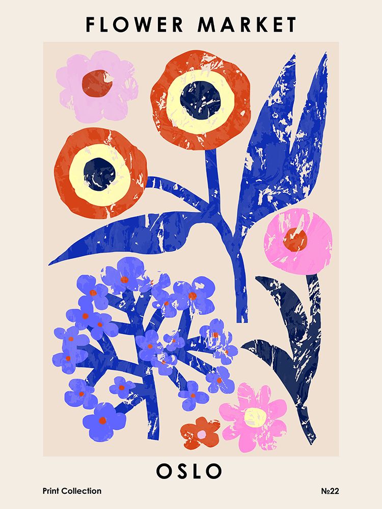 Flower Market. Oslo art print by NKTN for $57.95 CAD