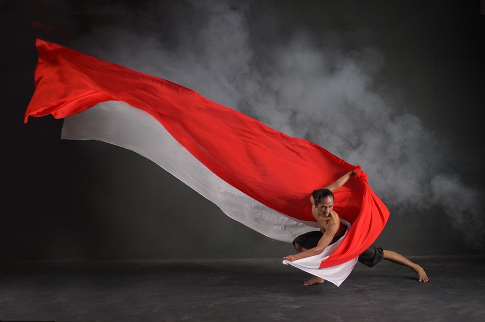 Dance Of Red And White Cloths art print by Rawisyah Aditya for $57.95 CAD