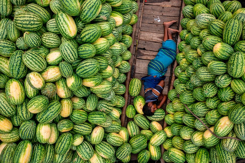 Sleeping On Watermelon Boats art print by Azim Khan Ronnie for $57.95 CAD
