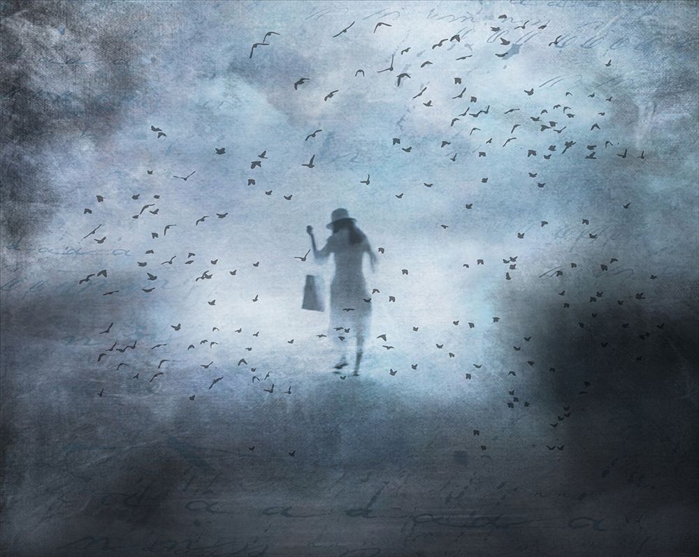 Girl And Bird art print by Lammakmak for $57.95 CAD