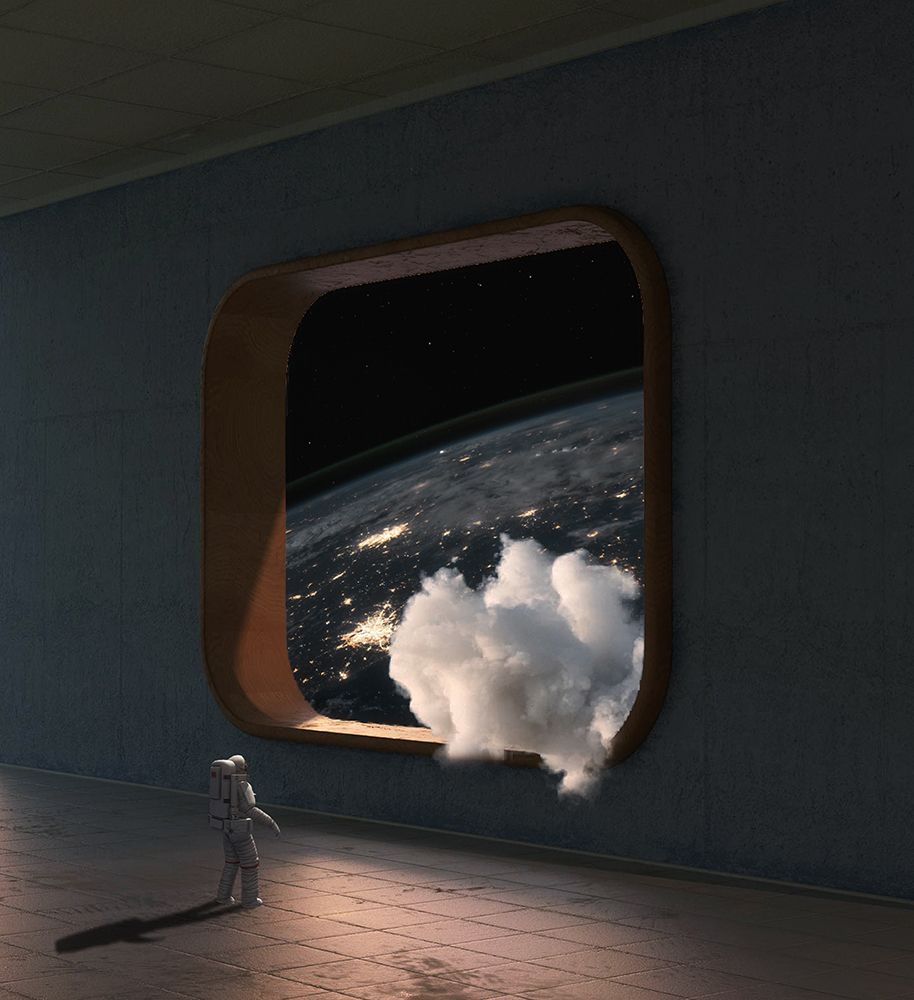 Astronaut's Earth View art print by CVV for $57.95 CAD