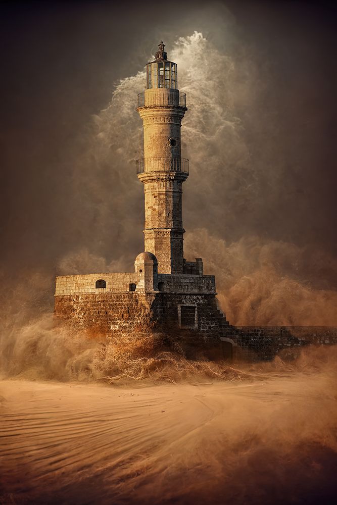 DesertLighthouse art print by Marcel Egger for $57.95 CAD
