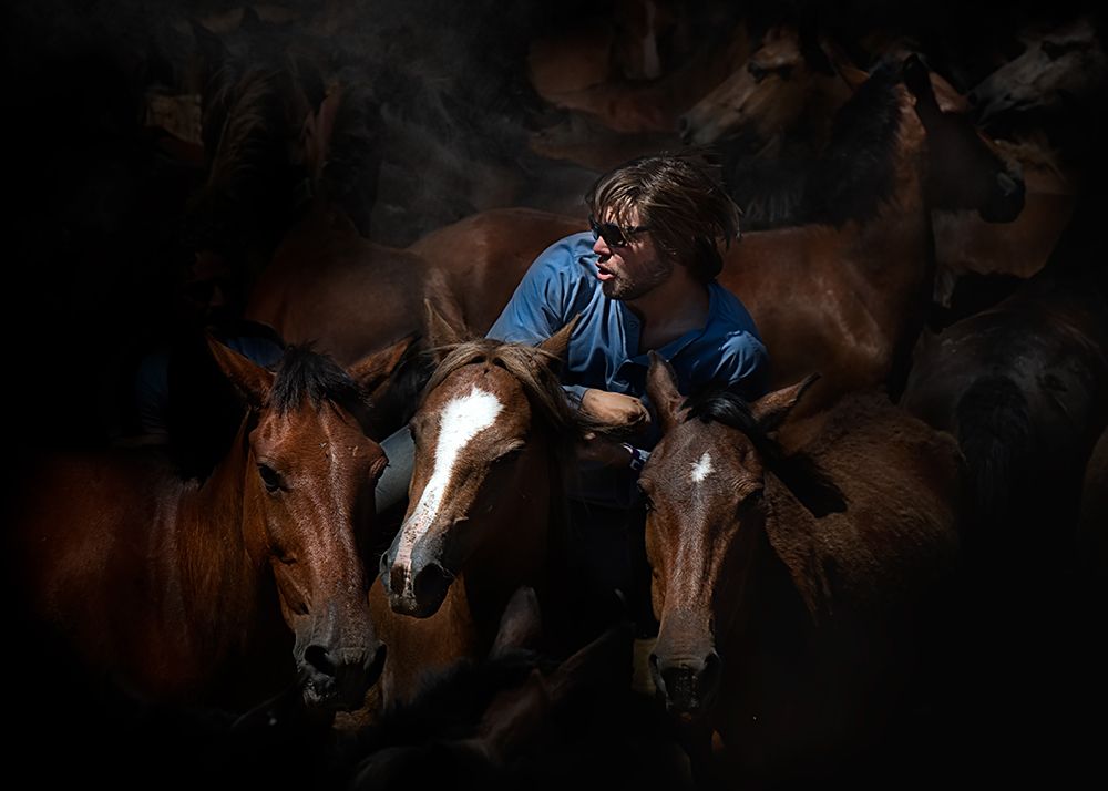 Aloitadores IV (A Rapa Das Bestas) art print by Santiago Pascual Buye for $57.95 CAD