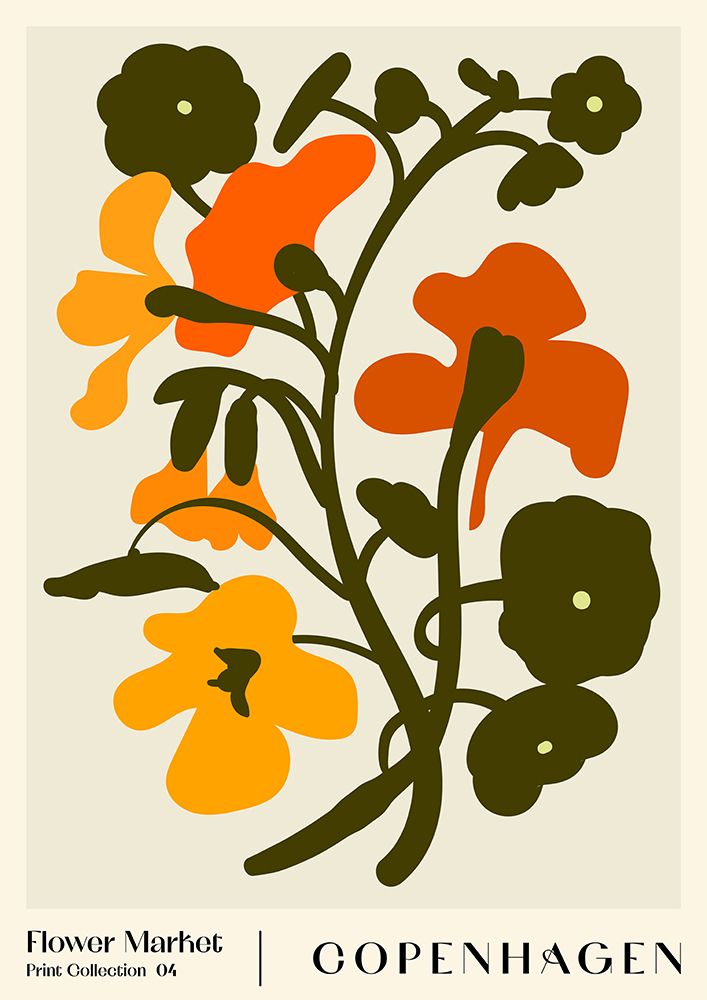 Flower Market. Copenhagen art print by NKTN for $57.95 CAD