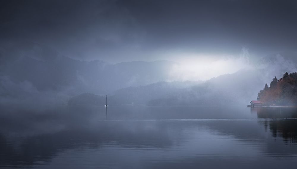 Foggy Morning In Walchensee 7R20727 art print by Joanaduenas for $57.95 CAD