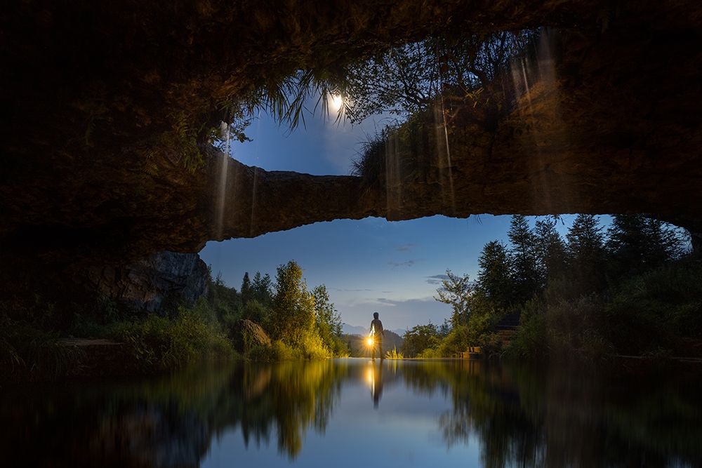 Water Moon Cave art print by Simoon for $57.95 CAD