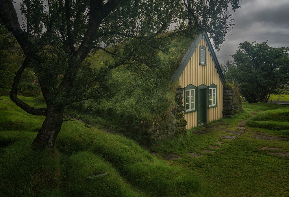 Hofskirkja Turf Church art print by Yy Db for $57.95 CAD