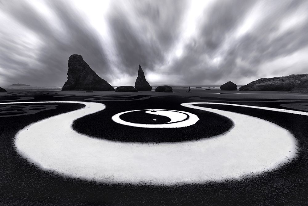 Yingyang Sand Picture art print by Donnahom for $57.95 CAD