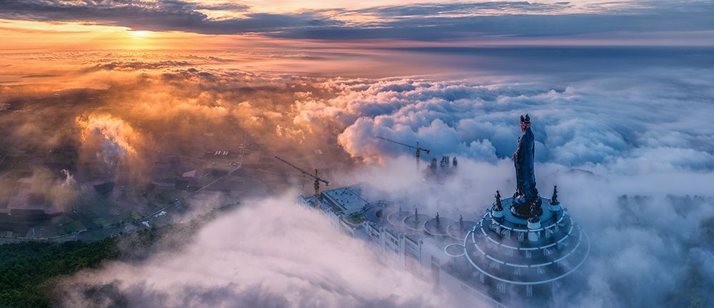 Sunrise In Nui Ba Moutain art print by Nguyen Tan Tuan for $57.95 CAD