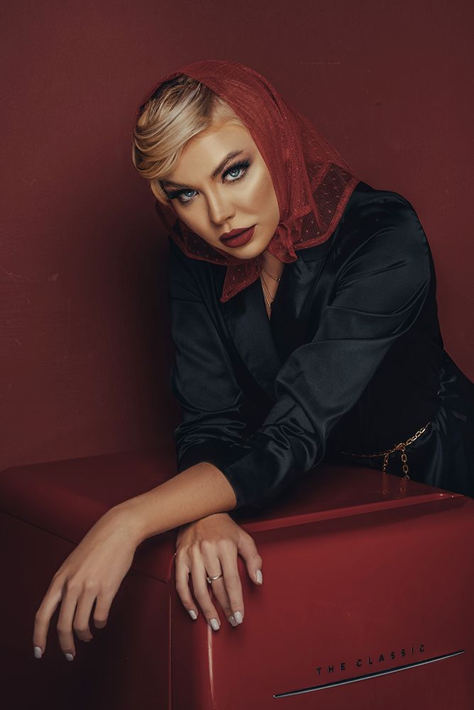 Red Scarf! art print by Amir Behzadi Boroujeni for $57.95 CAD